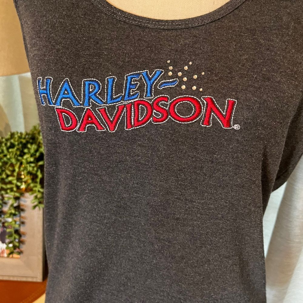 Harley-Davidson Dothan Alabama grey women's tank top size Large L